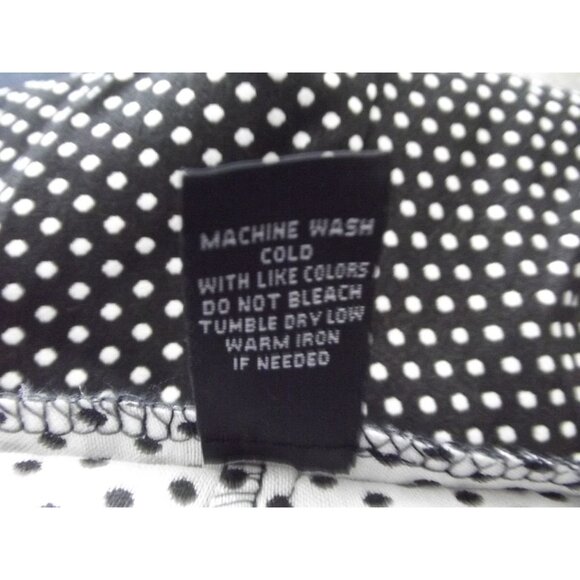 LC Laura Cruz Capri Pants Womens Size 22 black white polkadot Pull On high rise - Picture 7 of 7